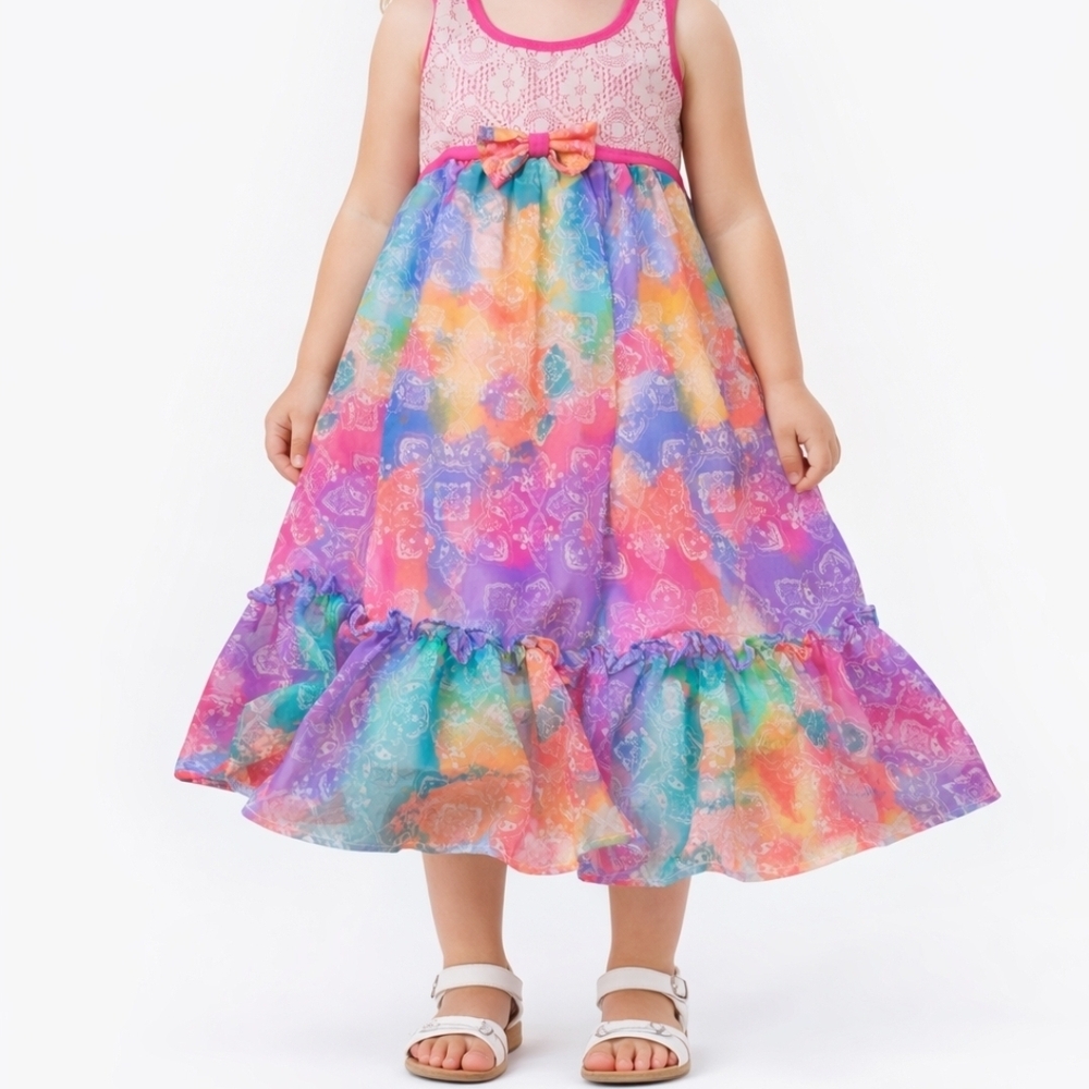 Jona Michelle Multicolor Kids Dress-4T EUC